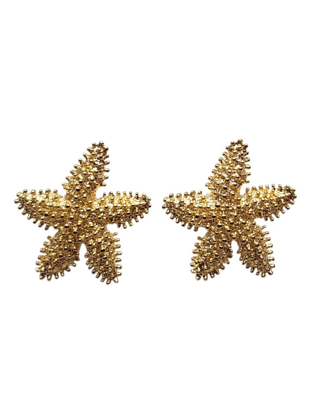14K Yellow Gold Starfish Stud Earrings #25643